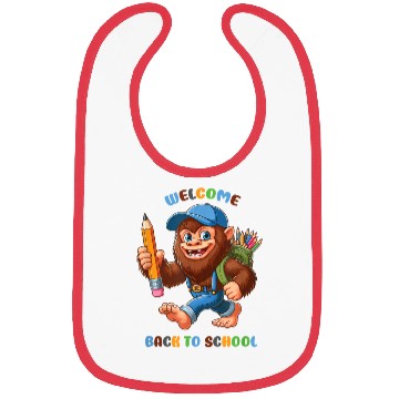 Discover welcome back to school funny bigfoot Bibs
