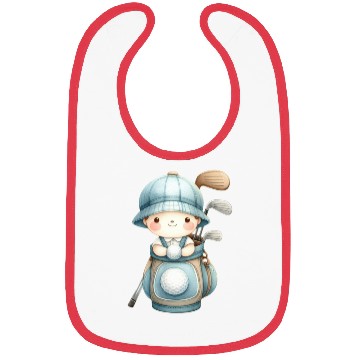 Discover Boy with a Golf Bag Bibs