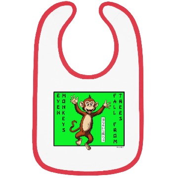 Discover Even monkeys Fall from trees Monkey Bibs