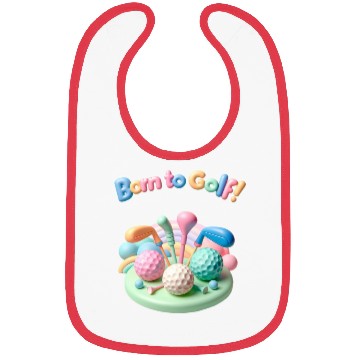 Discover Born To Golf - 3D rainbow golf equipment Bibs
