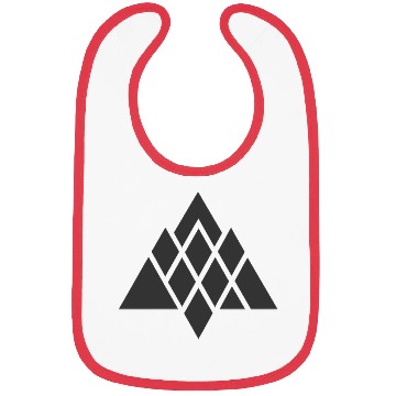 Discover Mountain Triangle Diamond Geometric Vector 1 Color Bibs