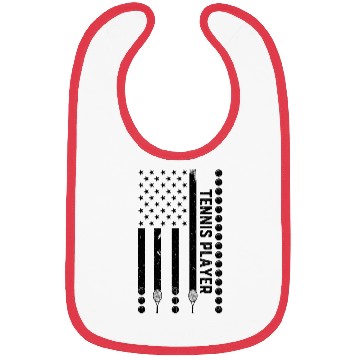 Discover Tennis Player US Flag Tennis Bibs