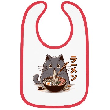Discover Japanese Cat Eating Ramen Bibs
