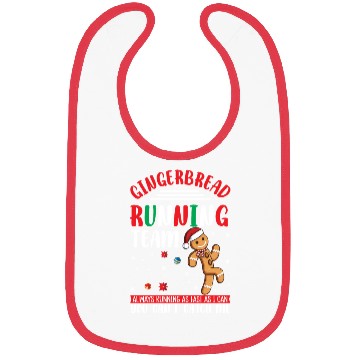 Discover Christmas Gingerbread Running Team Funny Xmas Cook Bibs