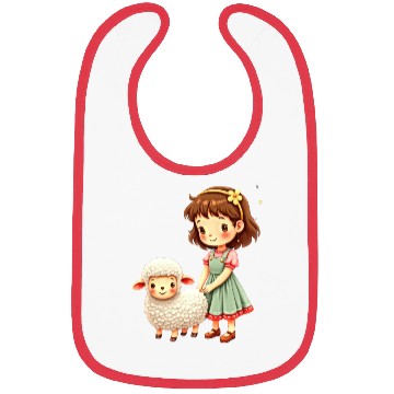 Discover Girl with Cute Lamb Bibs