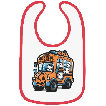 Discover Ghost Halloween School Bus Bibs