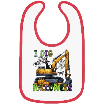 Discover Construction Halloween Toddler I Dig Halloween Exc Bibs
