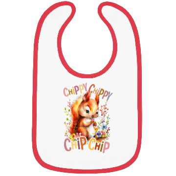 Discover squirrel with flowers cute chipmunk squirrels chip Bibs