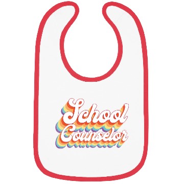 Discover School Counselor Retro Vintage Bibs