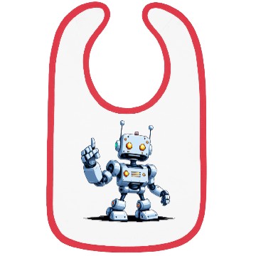 Discover A pixel art of a robot Bibs