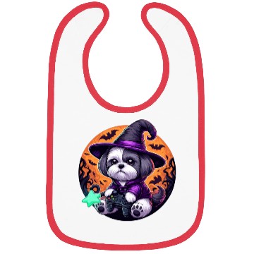 Discover Halloween design Shih Tzu Wizard gamer Bibs