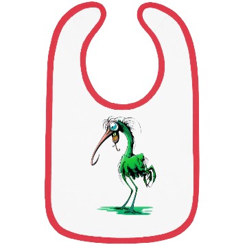 Discover Funky Green Bird Creature Bibs
