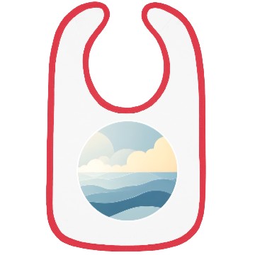 Discover The soft blue tones and waves Bibs