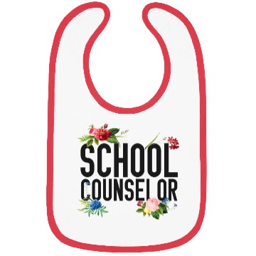Discover School Counselor Flower Floral Bibs