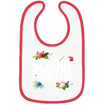 Discover School Counselor Flower Floral Bibs
