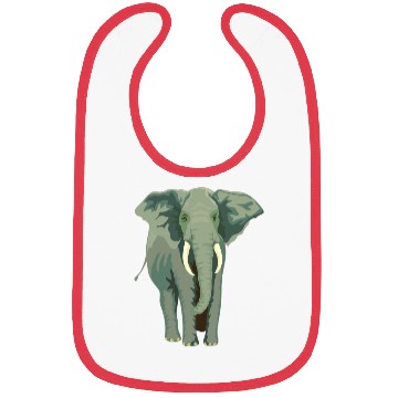 Discover Elephant Face Funny Bibs - Funny Animal Face Lover