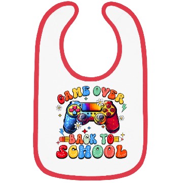Discover Funny First Day Of School Comeback Game Over Back Bibs