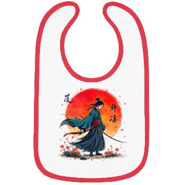 Discover Samurai Warrior Embraces Spirits Bibs