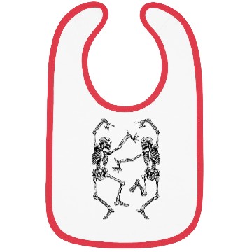Discover Dancing Skeletons white bg Bibs