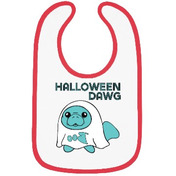 Discover Ghost Manatee - Halloween Dawg Bibs