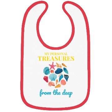 Discover Seashells Collector Beachcomber Sea Shell Ocean Bibs