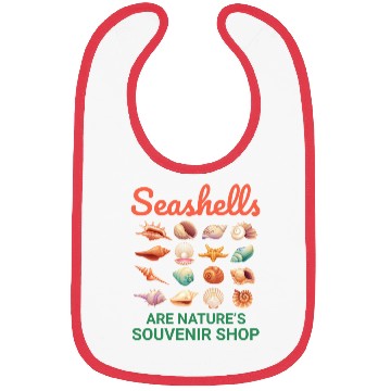 Discover Seashells Collector Beachcomber Sea Shell Ocean Bibs