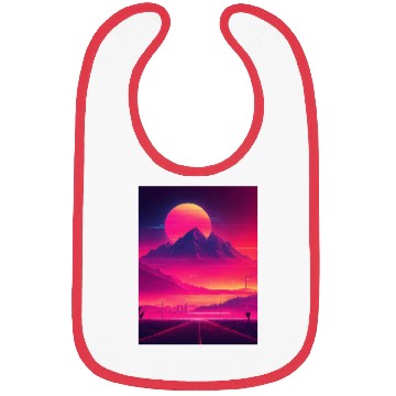 Discover Neon Horizon: A Synthwave Journey Bibs