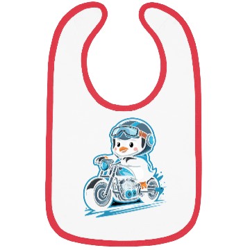 Discover Penguin Riding Motorcycle With Goggles On Bibs