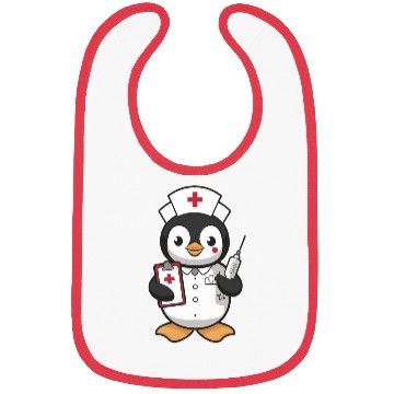 Discover Cute Nurse Penguin With Syringe Bibs