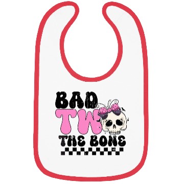 Discover Bad Two The Bone Birthday 2nd Toddler Halloween Bibs