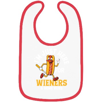 Discover I'm Just Here For Wieners & Home Runs Baseball Spo Bibs
