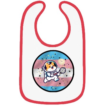 Discover MMA: Meow Space with Trans Flag background Bibs
