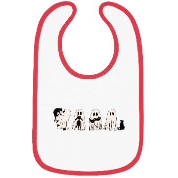 Discover Funny Ghost Black Cat Spooky Season Trick Or Treat Bibs