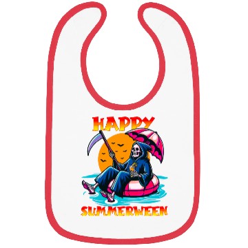 Discover Happy Summerween Float Summer Halloween Spooky Bibs