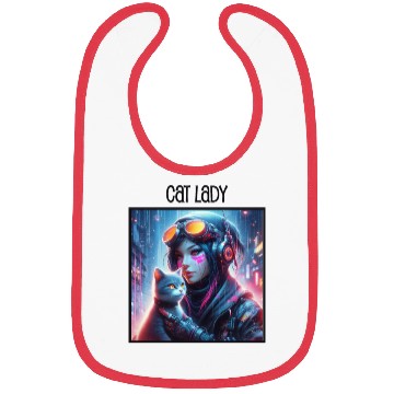 Discover Cat Lady (Cyberpunk) Street Art v3 Bibs