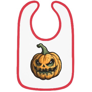 Discover Grinning Green Stem Jack-O-Lantern Bibs