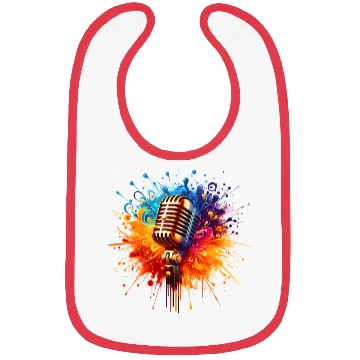 Discover vintage style microphone Bibs