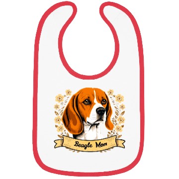 Discover beagle mom Bibs