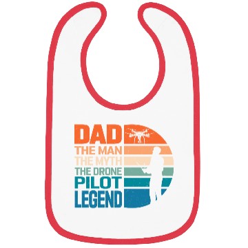 Discover Dad The Man The Drone Pilot Legend RC Flight Quadc Bibs