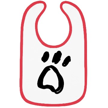 Discover Dog Paw Print - White Bibs
