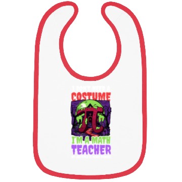 Discover Halloween Math Teacher Don't Need Costume Job Scar Bibs