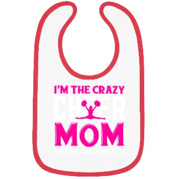 Discover Crazy Cheer Mom Cheerleading Mommy Mother's Day Bibs