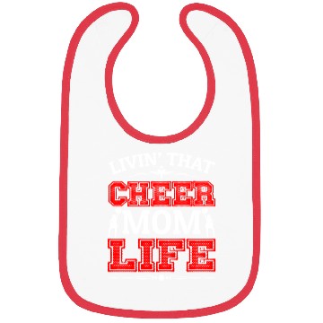 Discover Living Cheer Mom Life Cheerleading Mother's Day Bibs