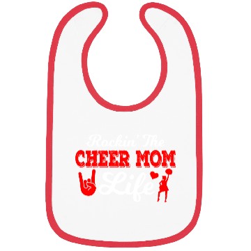 Discover Rockin Cheer Mom Life Cheerleading Mother's Day Bibs