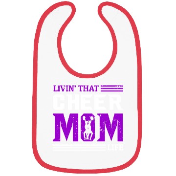 Discover Living Cheer Mom Life Cheerleading Mother's Day Bibs