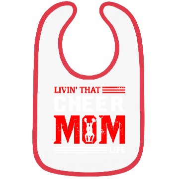 Discover Living Cheer Mom Life Cheerleading Mother's Day Bibs