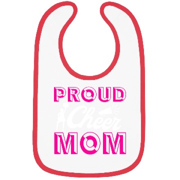 Discover Proud Cheer Mom Cheerleading Mommy Mother's Day Bibs
