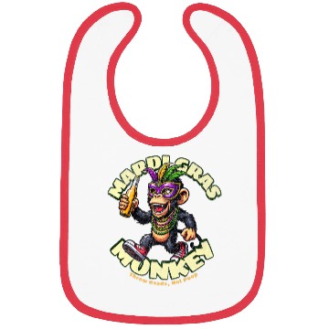 Discover Mardi Gras Monkey Premium Bibs