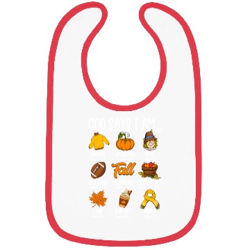 Discover God Says I Am Fall Vibes Autumn Christian Bibs