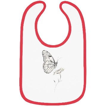 Discover Classic Butterfly on a Flower Bibs
